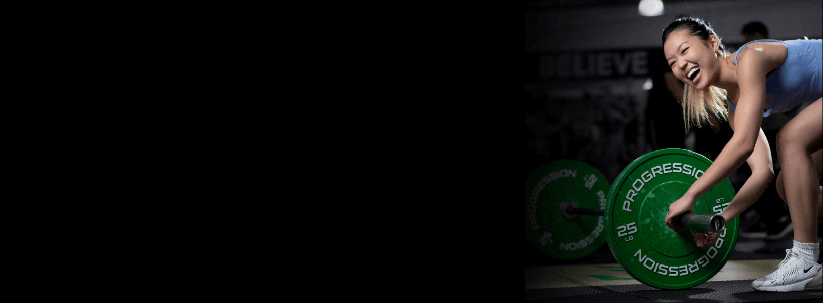 Woman using weights for fitness