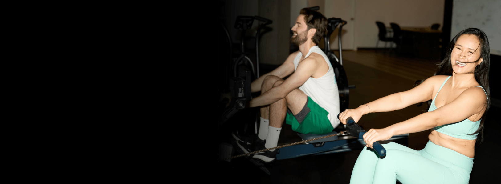 Man and women working out together for fitness