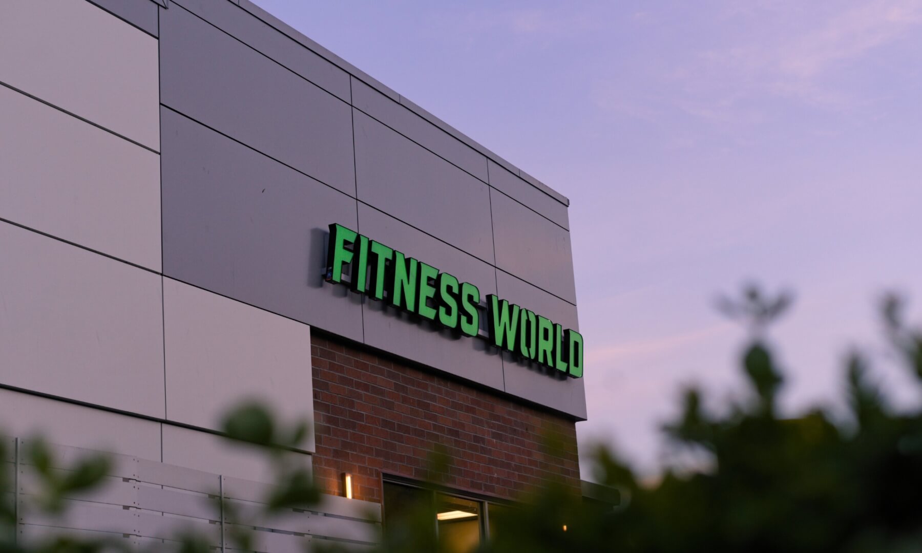 Fitness World exterior sign