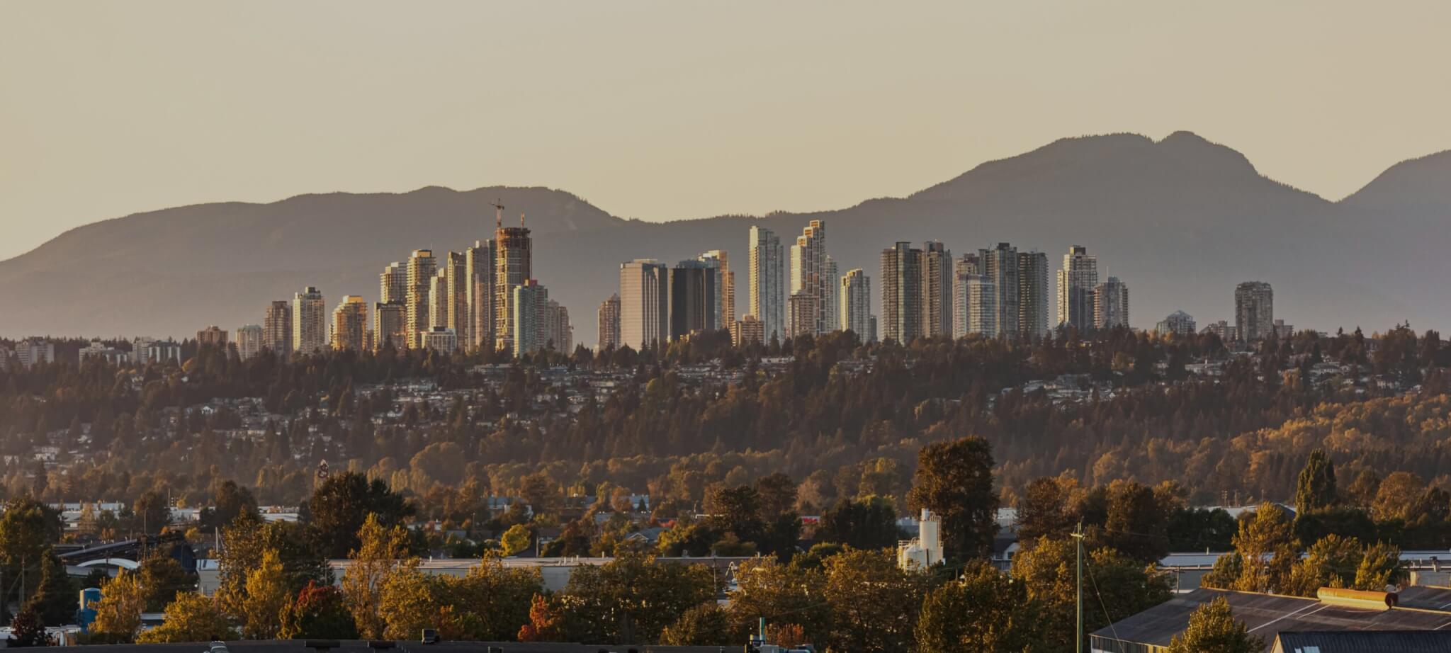 View of Burnaby, British Columbia
